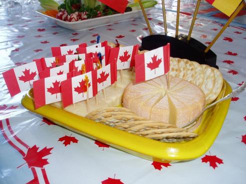 Welcome to Canada Party - cheese trey