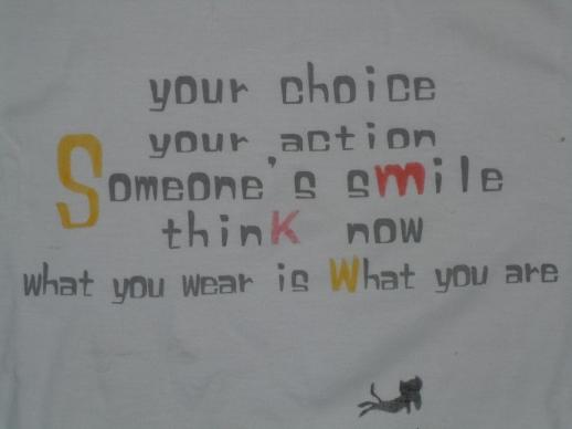 Tshirt message