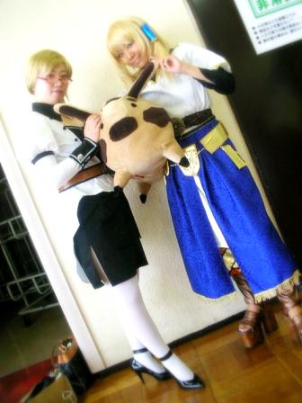 ブウサギと一緒に。