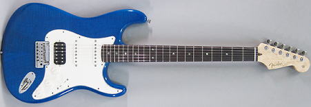 Custom Deluxe ST Flame Maple Top/Trans Blue/R