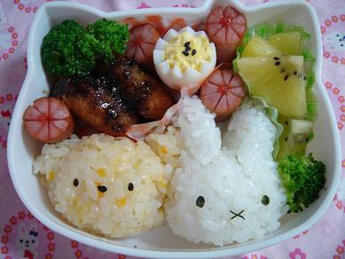 ミッフィーちゃん　スナッフィーちゃんのお弁当　☆園児のお弁当☆