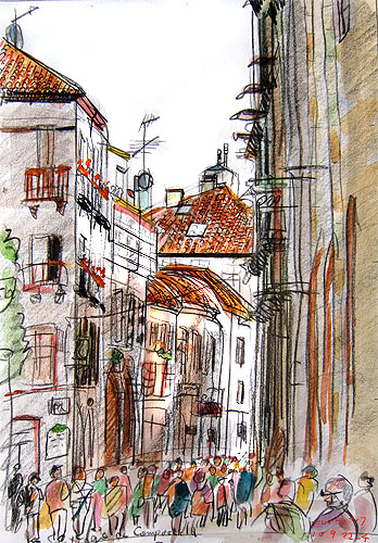 Santiago de Compostela-Rua da Franco, Spain