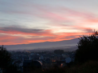 Sarria　sun-rise　am7:50,Spain