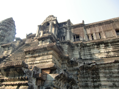 Angkor Wat-looking up from the bottom,Siem Reap,Cambodia,2-16-4-12