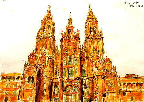 Catedral--Santiago de Compostelao