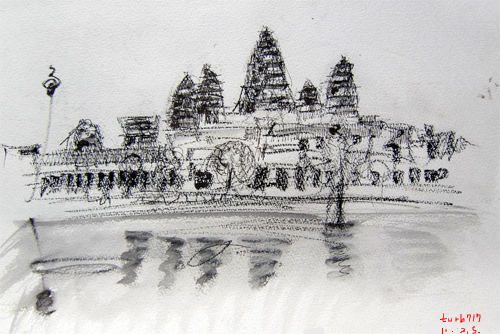 Angkor Wat, inside-west-tower-gate,Siem Reap,Cambodia