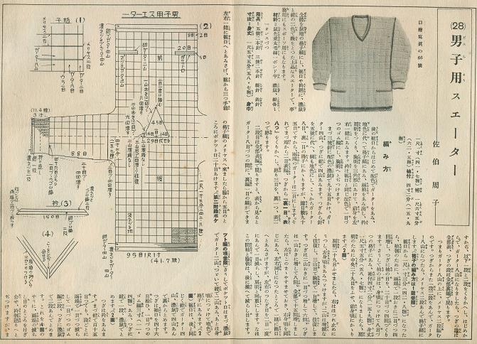 婦人倶楽部1931年付録・メンズセーターの編み方.JPG