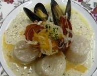 オマールと帆立のクリーム煮