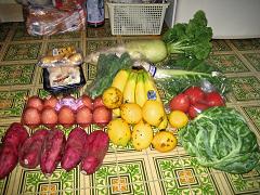 野菜のおっちゃんから購入した野菜や果物
