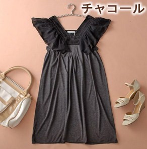 759255_3シフォン×チュールのフレンチスリーブワンピース◆120597ビギナー購入可      bk2.jpg