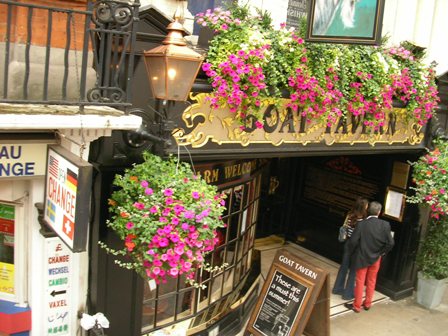 A Pub with flowers