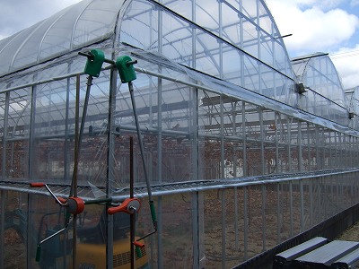 腰ビニール取付