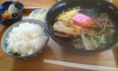 山菜うどんのセット