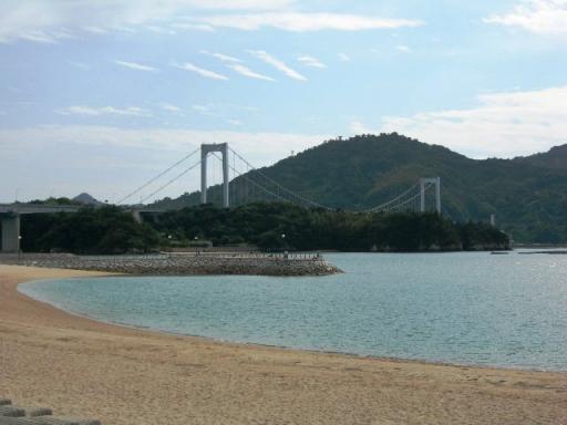伯方ＳＣパークから眺める伯方・大島大橋