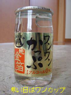 寒い日はワンカップ