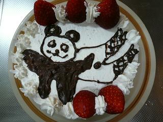 水中パンダケーキ