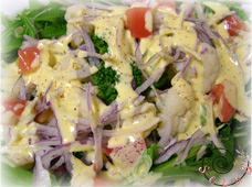 水菜と豆のマヨサラダ（ナツメグ風味）