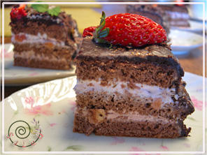 チョコケーキ（バレンタイン）断面