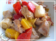 鶏肉とパプリカの中華炒め