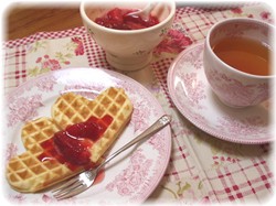 ワッフルとローズティ