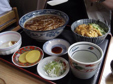 ウニ丼蕎麦セット