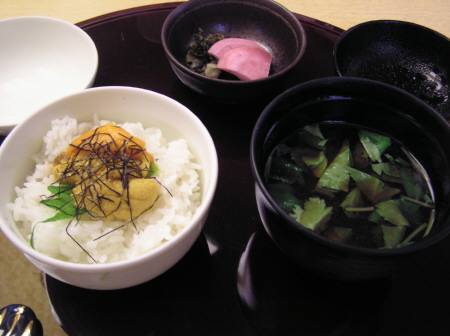 海水雲丹御飯