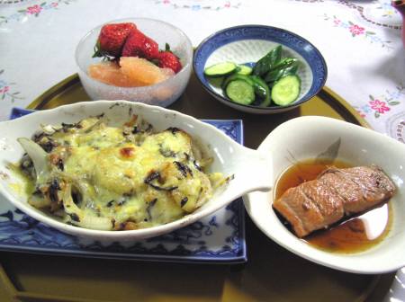 ひじきとポテトのチーズ焼き