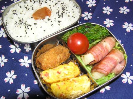 ホタテのベーコン巻き弁当