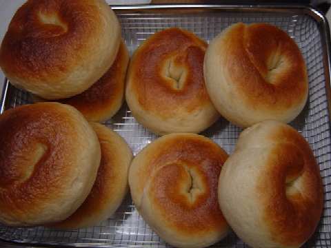 プレーンベーグルと米粉プレーンベーグル2006.04.29