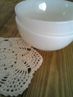 ヒャッキンミルクガラスボウル