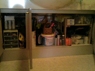 洗面所収納ゴチャゴチャ