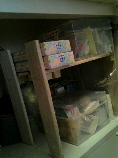 洗面所収納すのこ棚