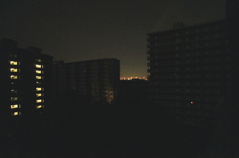 計画停電中の新浦安から見た都内