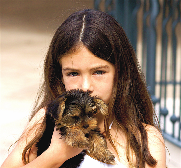 Girl with a New Puppy