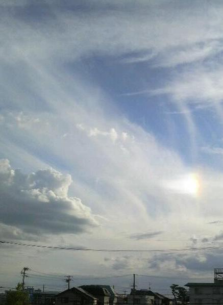 夕方のベランダ。南西へ。