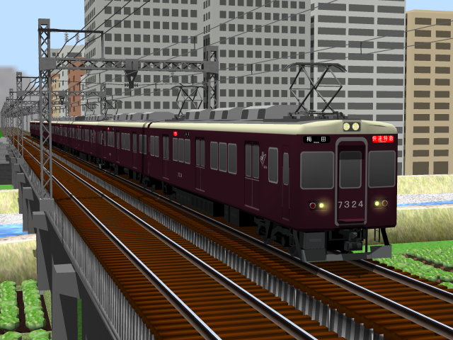 RailSim(阪急7300系)