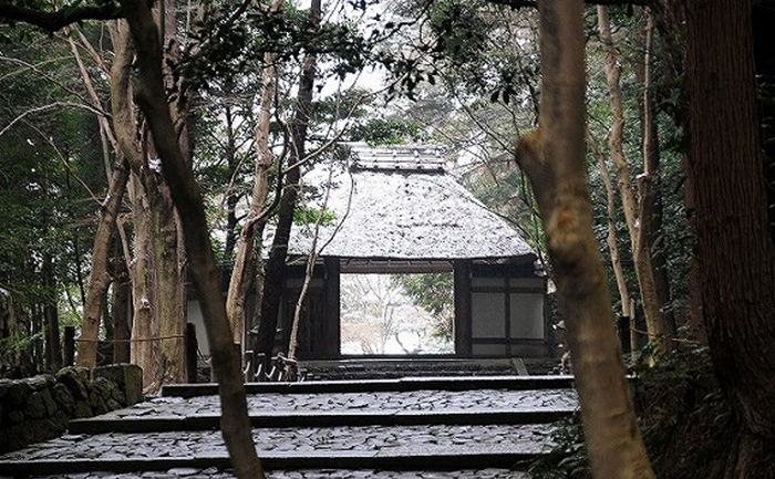 京都（２９）　京都法念院山門。