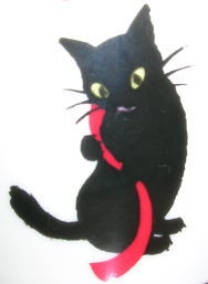 黒猫マグカップの模様４