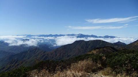 山頂から北アルプス