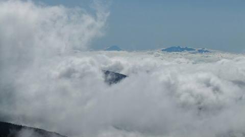 雲海の向こうに富士山