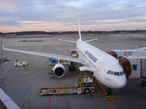 帰路の飛行機