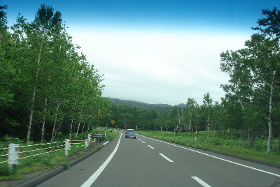 2007.8月　北海道旅行　知床の道路