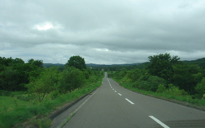 2007.8月　北海道旅行　野付半島への道路