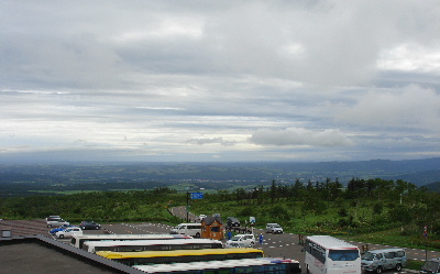 2007.8月　北海道旅行　摩周湖第一展望台から街を見た風景