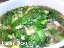 アサリとニラの汁そば