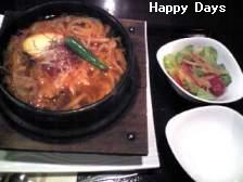 鍋焼きキムチうどんランチ