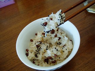 20060427小豆ごはん、もちもちー