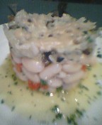 塩ダラと黒オリーブ