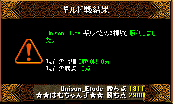 unison結果！！