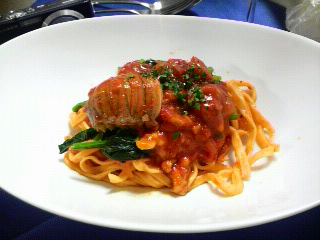 うちわ海老のトマトソース